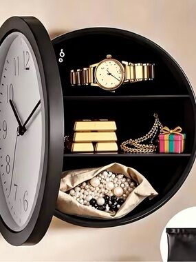 Concealed Coin Safe With Clock Function Secure home office secret storage gift
